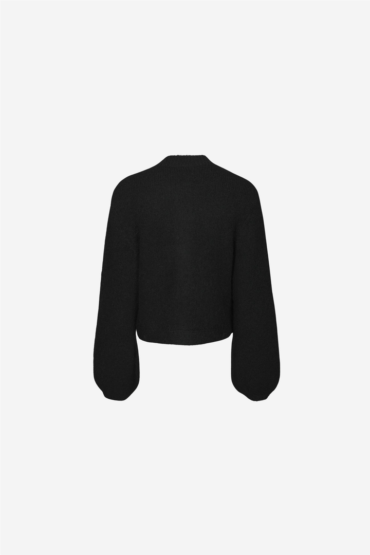 Gio Fluffy Knit Cardigan Black