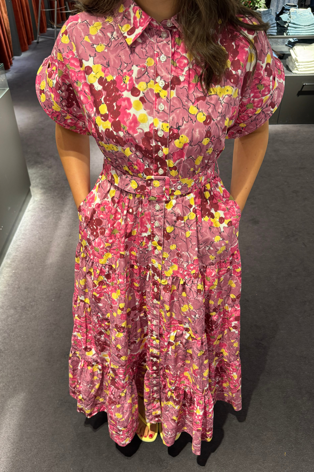 Poplin Shirt Dress Bright Field
