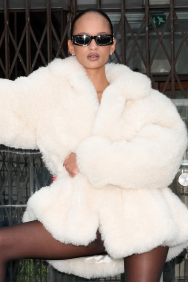 Maeve Shearling Jacket Butter Cream