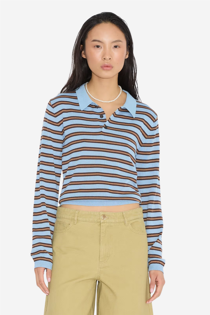 Florence Stripe Polo Blue Mix