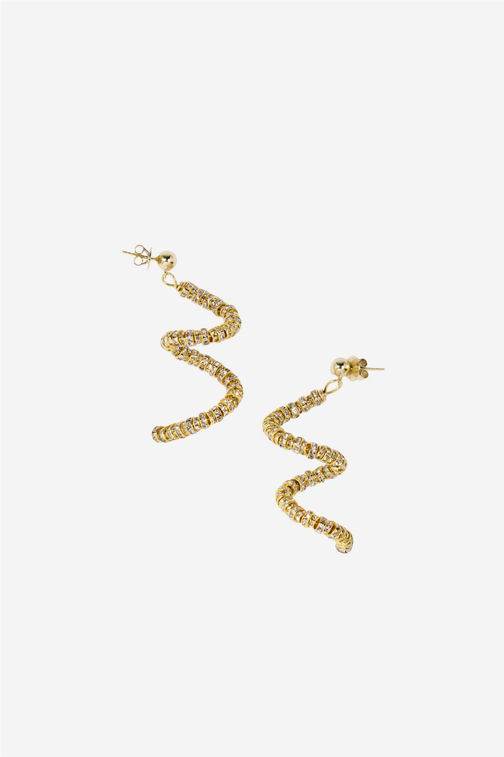 Skinny Viper Earrings Gold