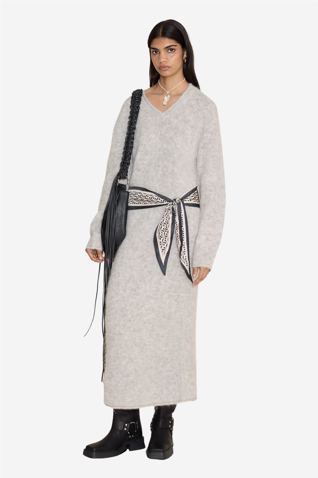 Tine Light LS Dress Lt. Grey