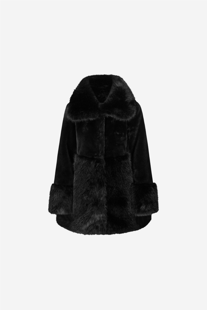 Anna Fake Fur Jacket Black