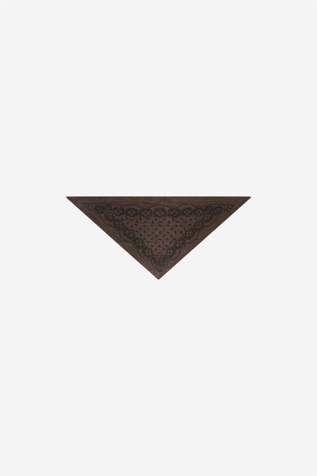 Ariya Paisley Knit Scarf Brown Melange