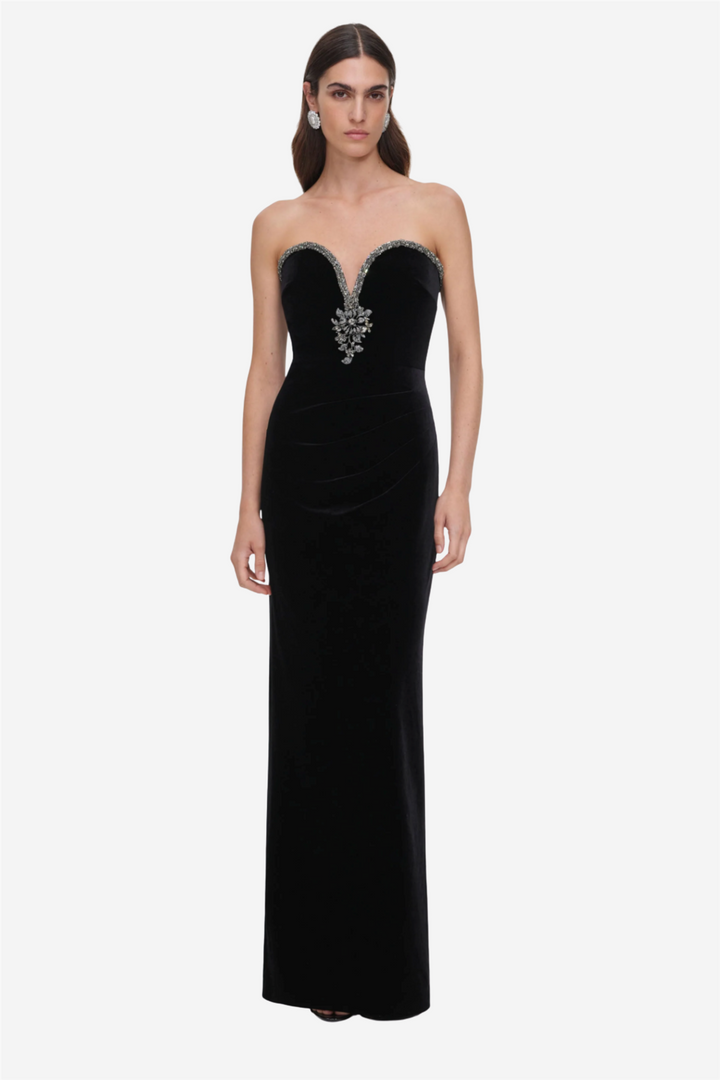 Velvet Maxi Dress Black