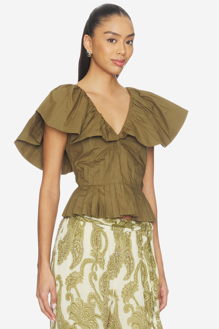 Sagar Top Olive Green