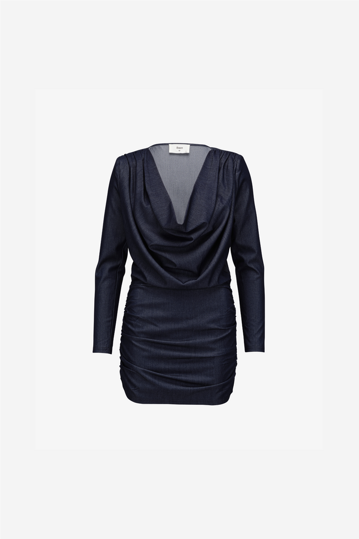 Vita & Wanda x Iben Chambray Mini Dress Dark Blue