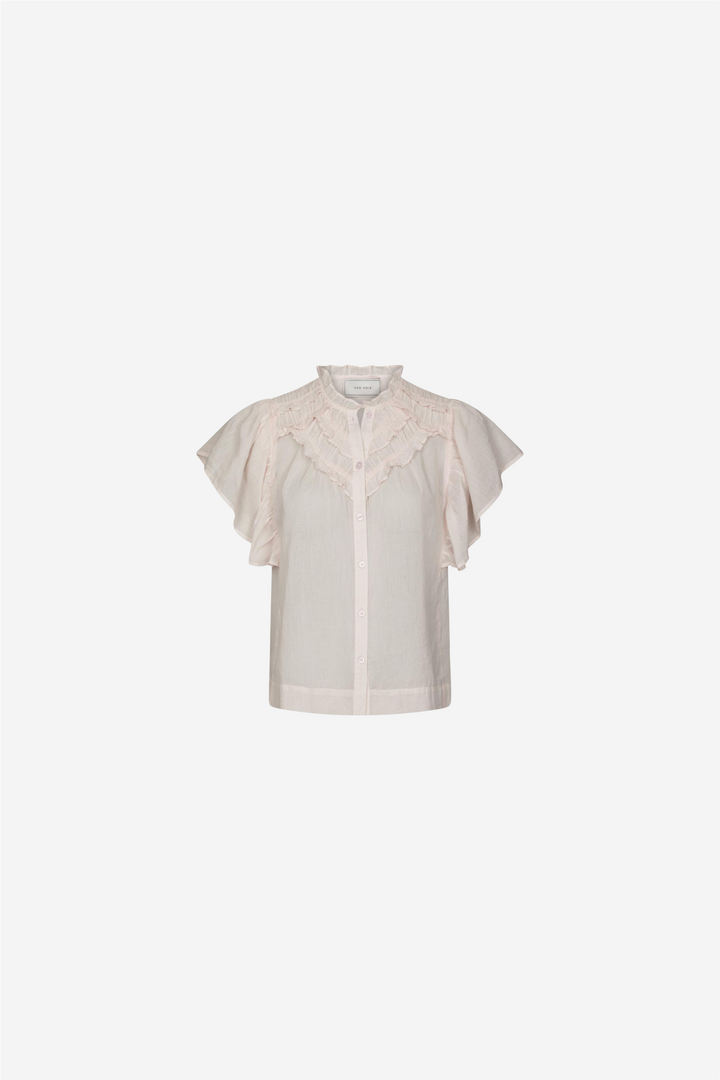 Vinsa S Voile Top Light Pink