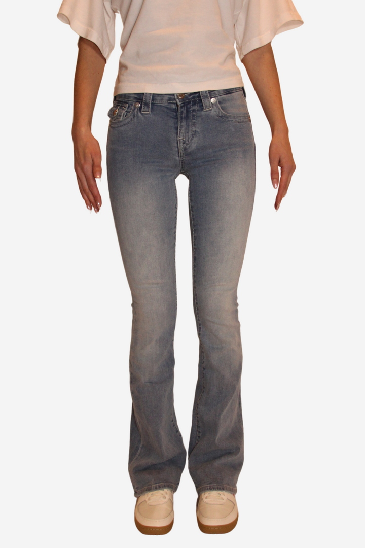 Becca Mid Rise Boot Cut Flap Peak Spot