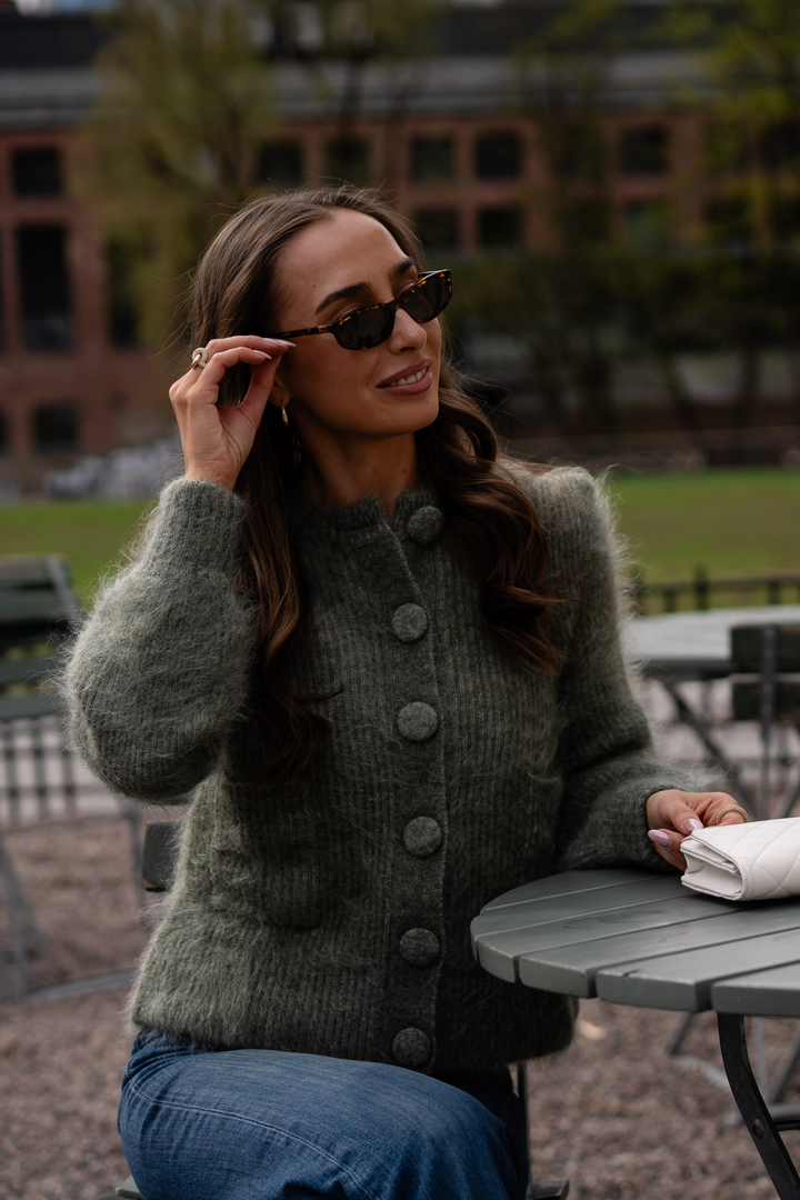 Maria Chunky Cardigan Sage Green