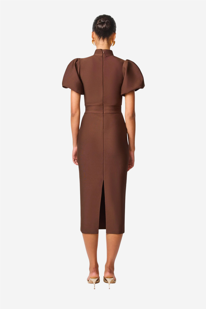 Ella Midi Dress Brown