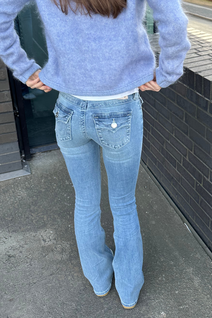 Becca Mid Rise Boot Cut Flap Peak Spot