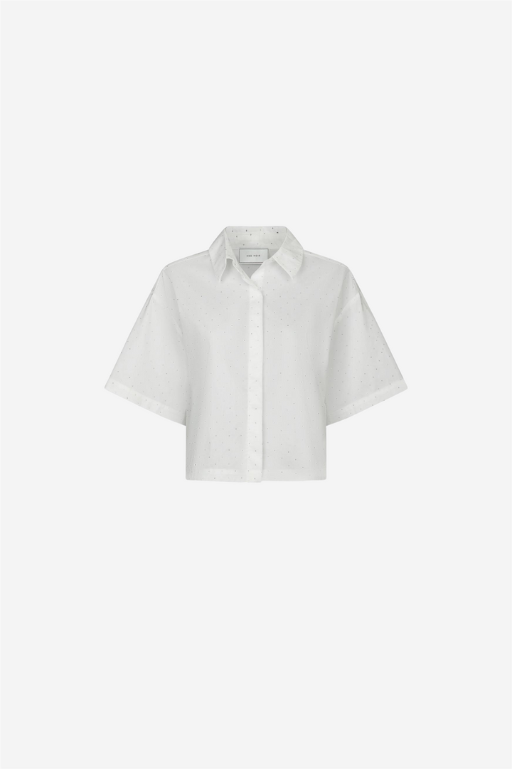 Jasie Poplin Stone Shirt White