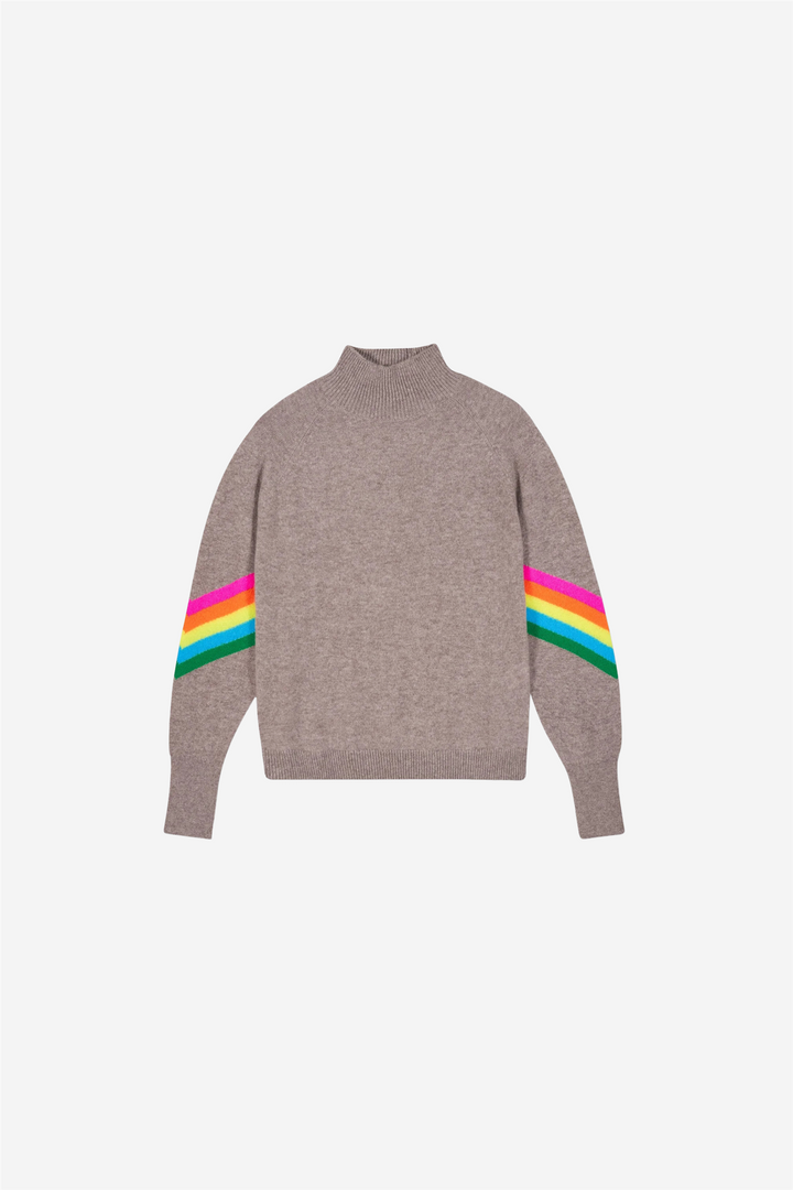 Mock Neck Sweater Taupe