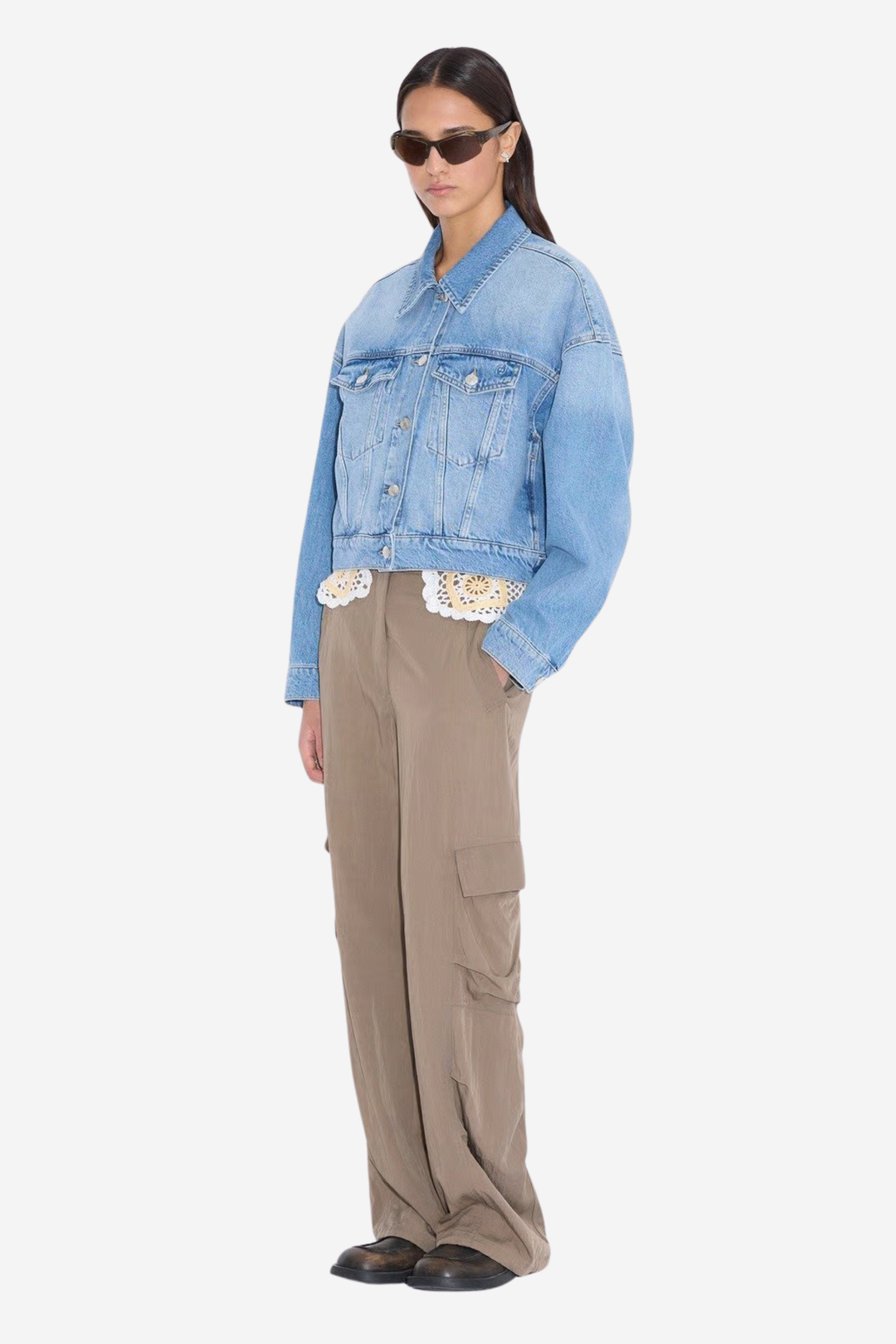 W Cropped Denim Jacket Lt. Blue