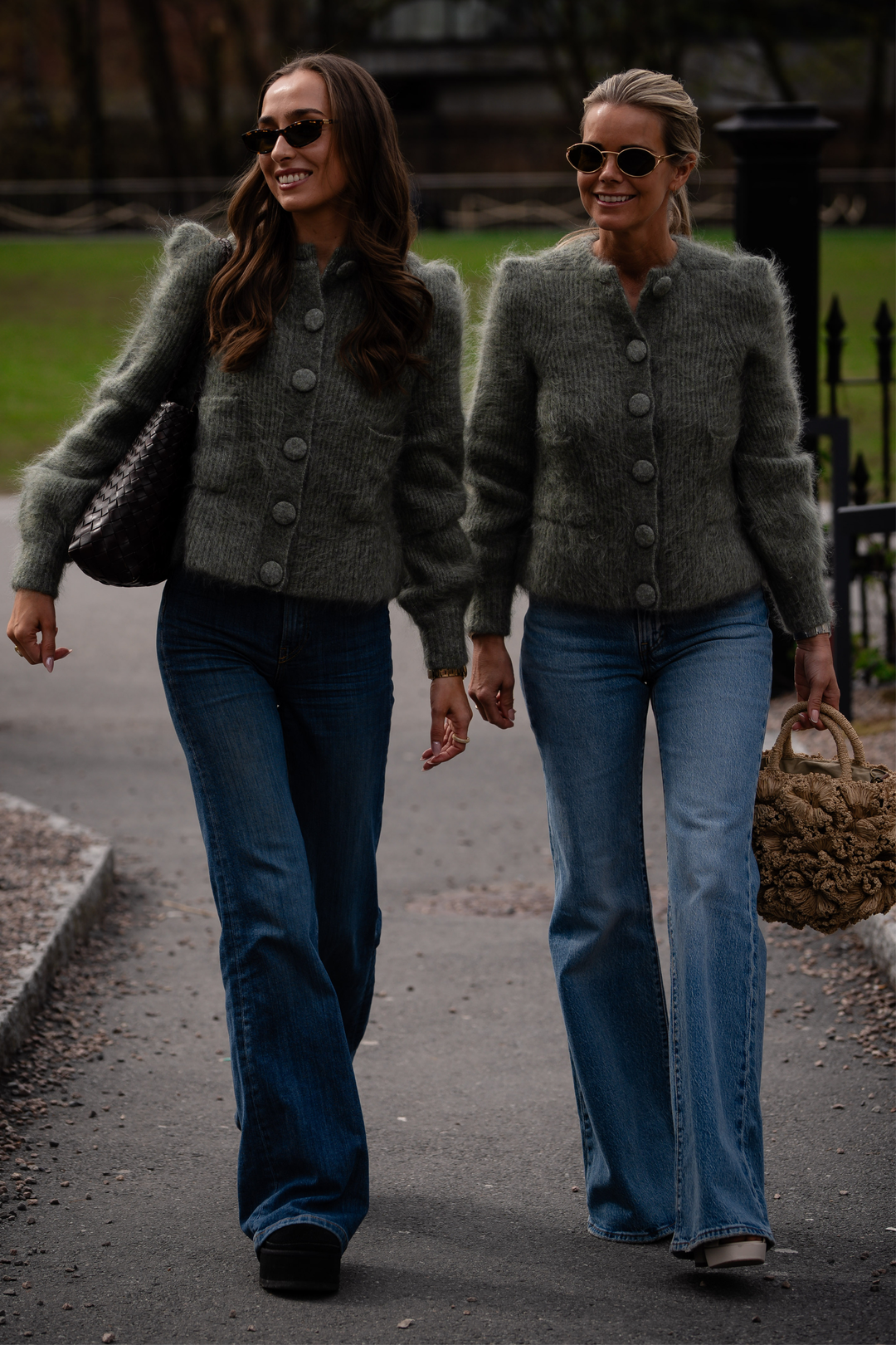 Maria Chunky Cardigan Sage Green