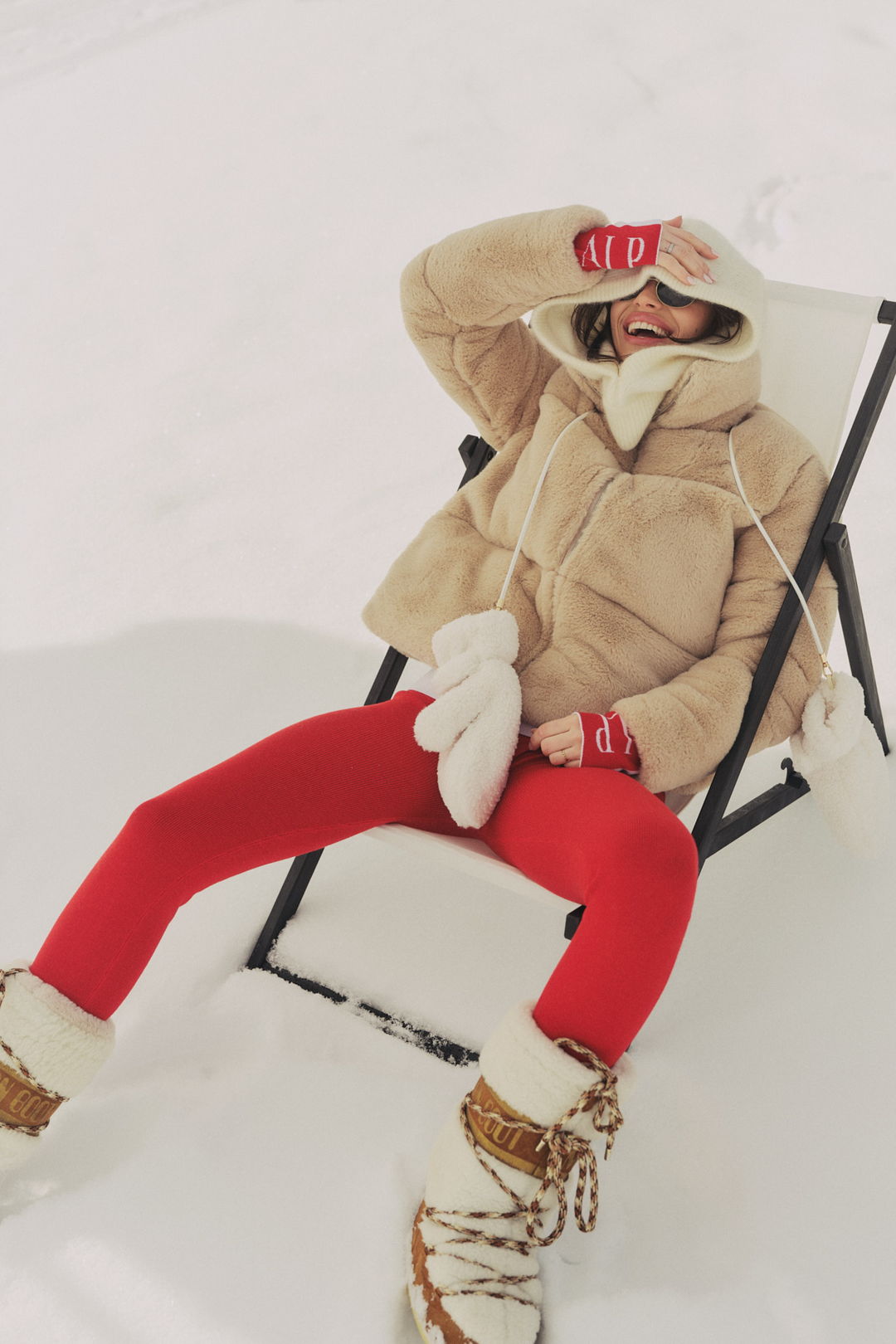 Gisele Fake Fur Jacket Beige