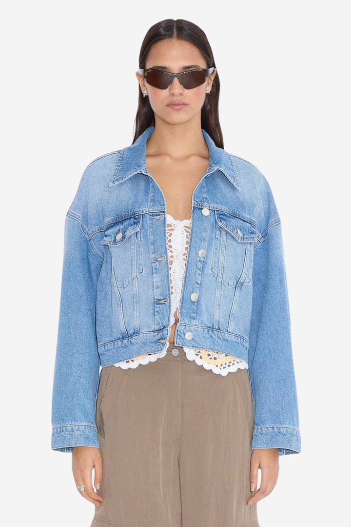 W Cropped Denim Jacket Lt. Blue