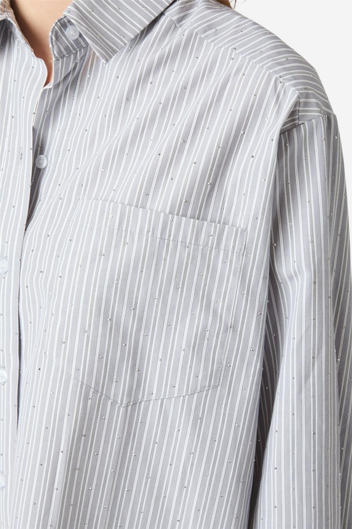 Dalma Stripe Stone Shirt Light grey