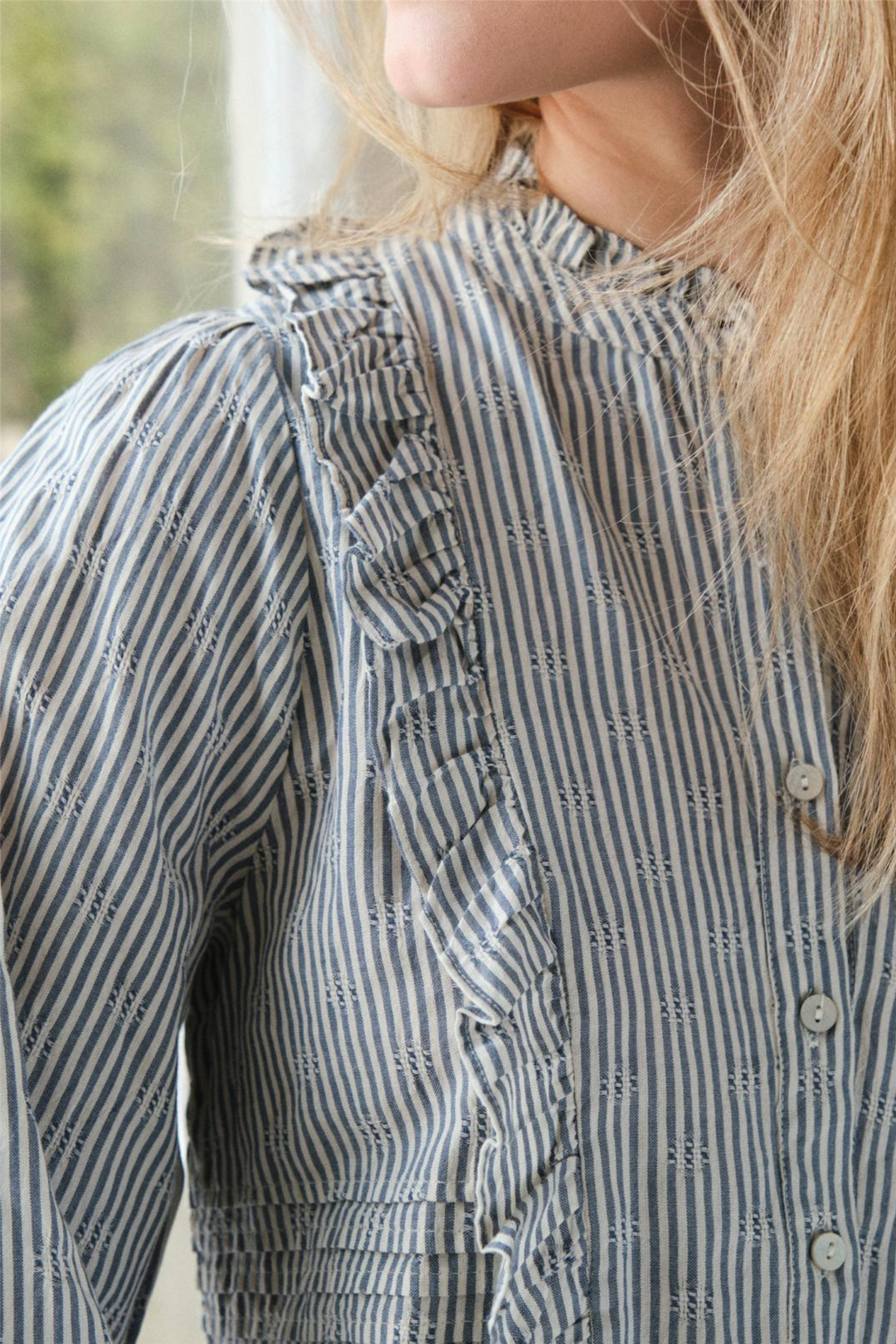 Petrine Stripe Blouse Blue