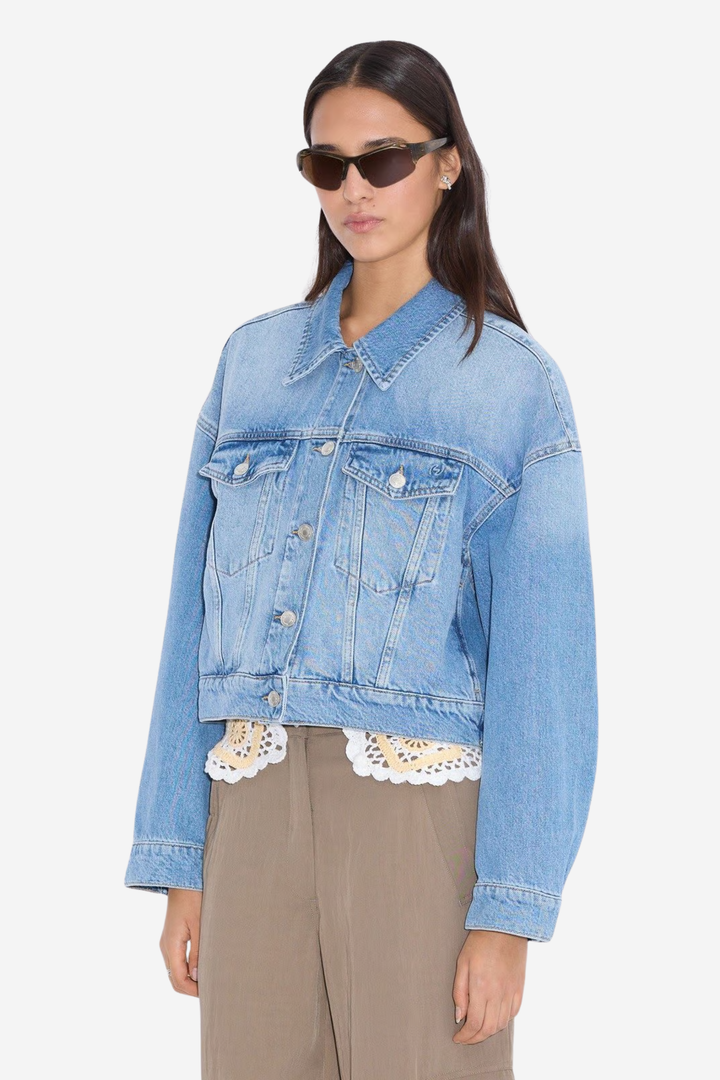 W Cropped Denim Jacket Lt. Blue