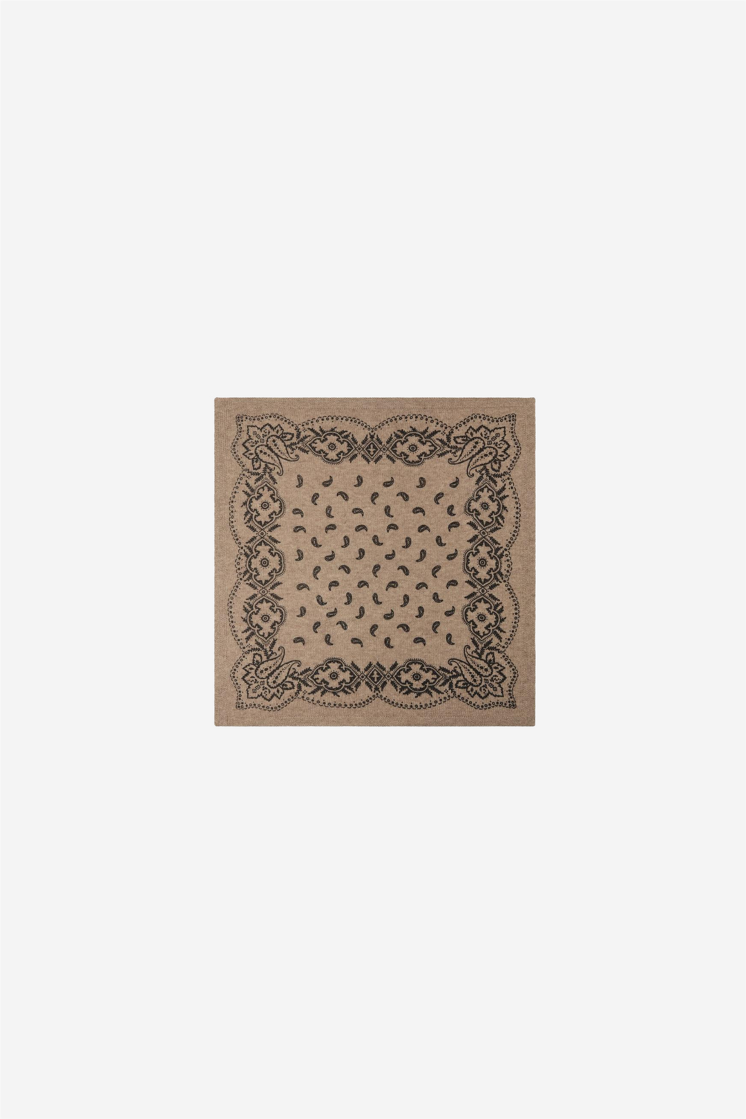 Adelina Paisley Knit Scarf Beige Melange