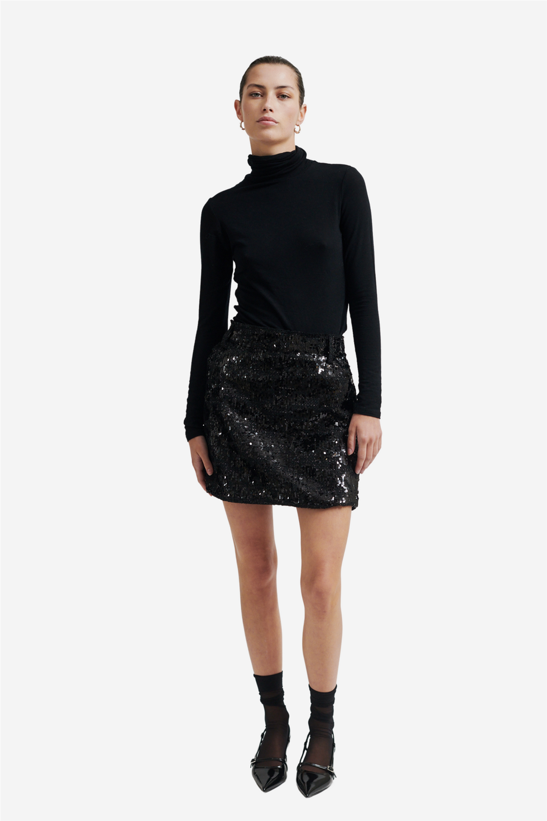 Flakes Skirt Black