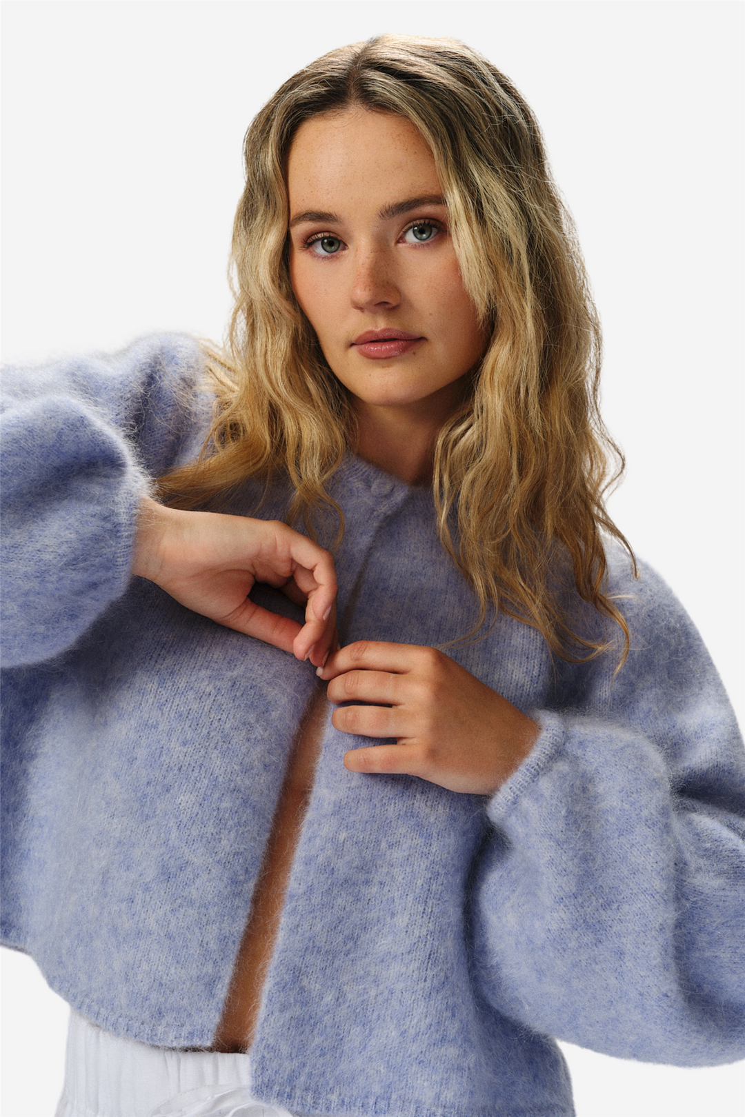 Amelia Chunky Cardigan Light Blue