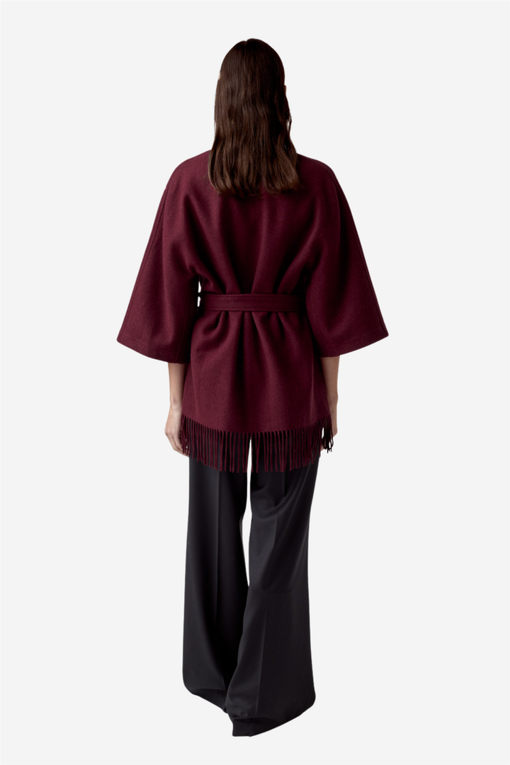 Akila Lambswool Jacket Burgundy