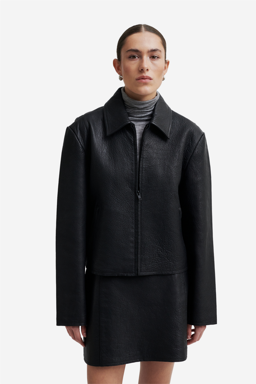 Orleans Leather Jacket Black