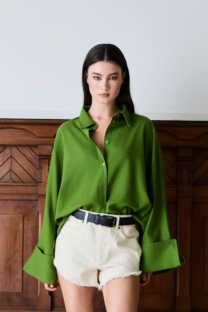 Atari Linen Shirt Leaf Green