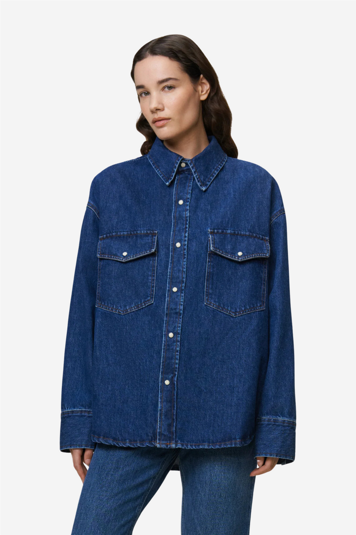 Mia Shirt Jackson Stonewash Dark Blue