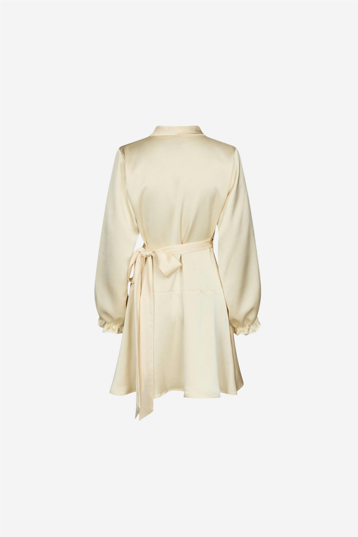 Colbie Heavy Sateen Dress Light Yellow