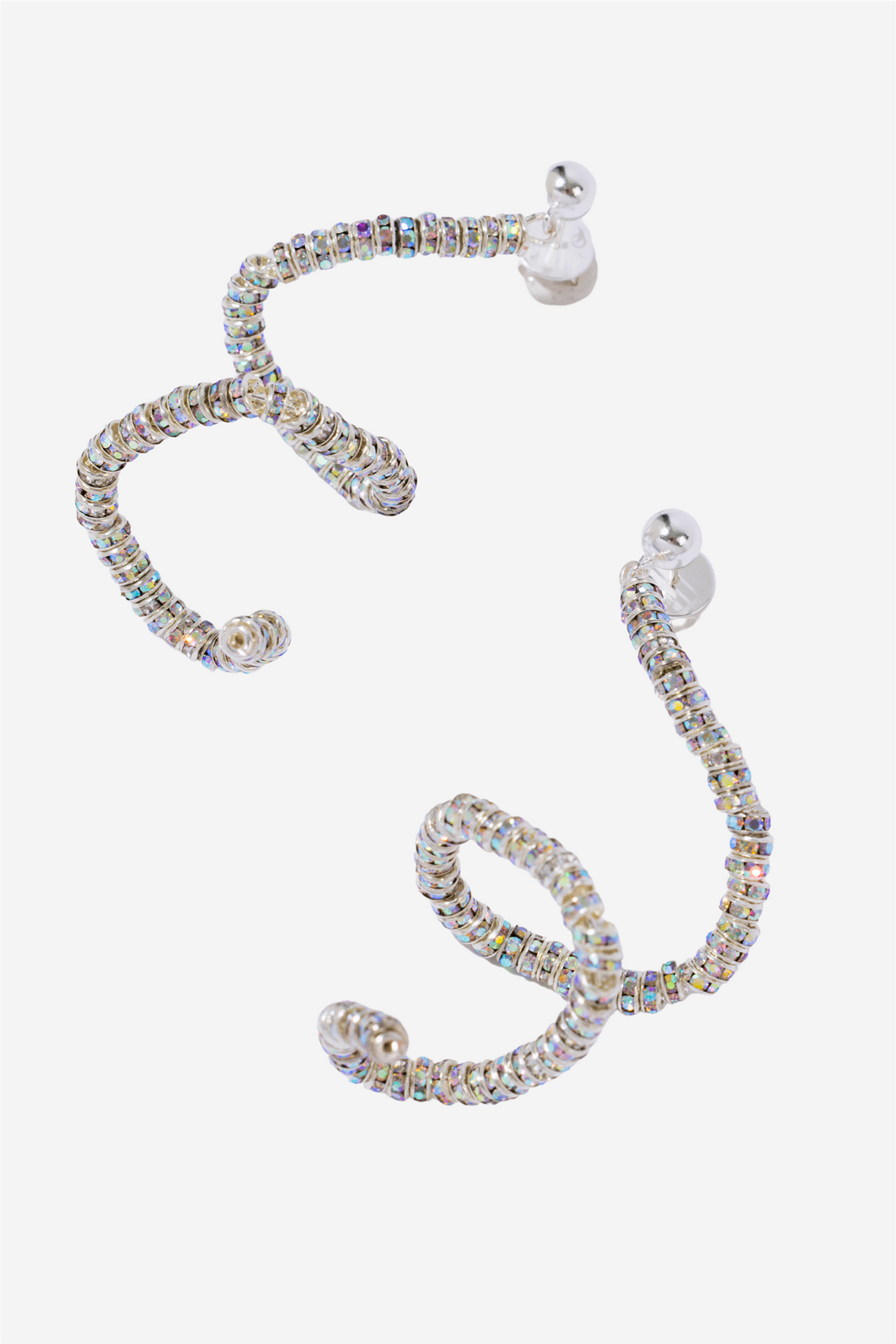 Skinny Viper Earrings Silver