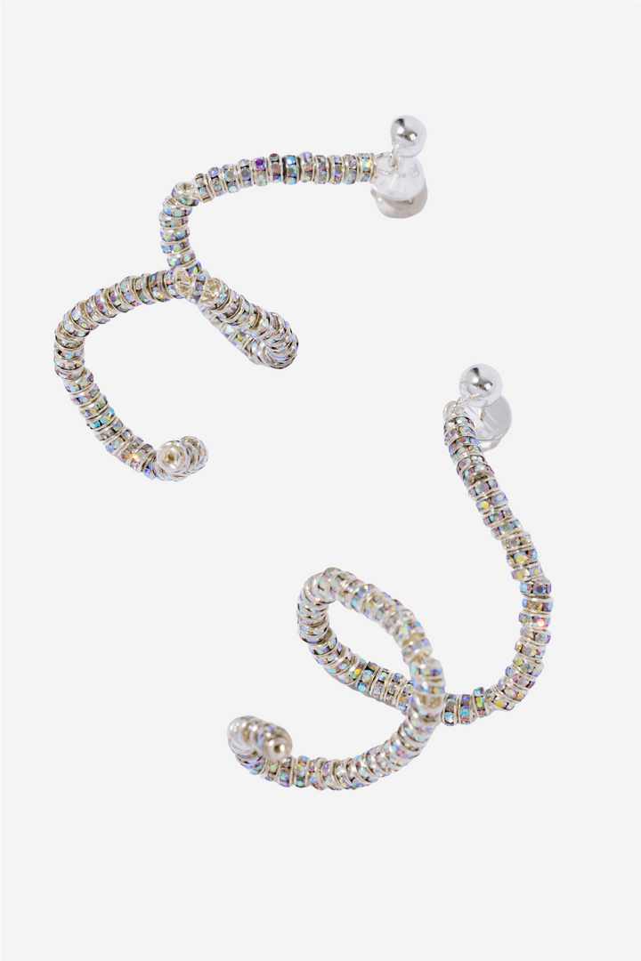 Skinny Viper Earrings Silver