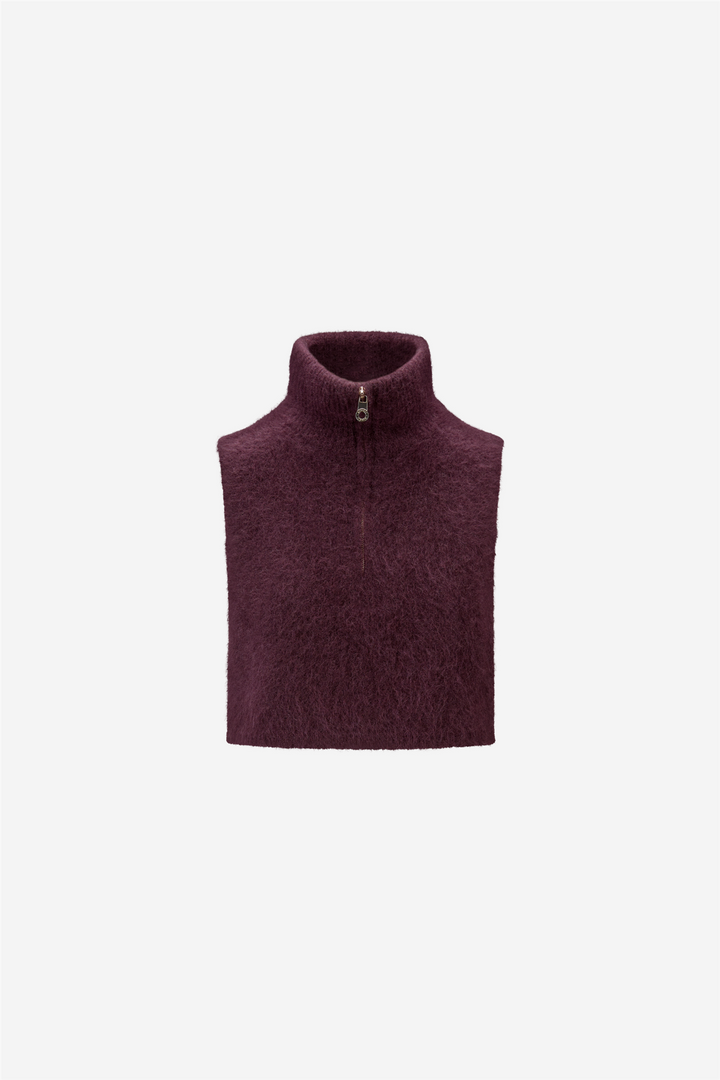 Belinda Chunky High Neck Red Wine