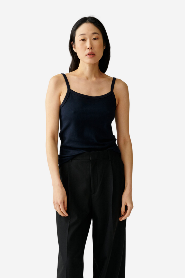 Tinki ribbed tank navy