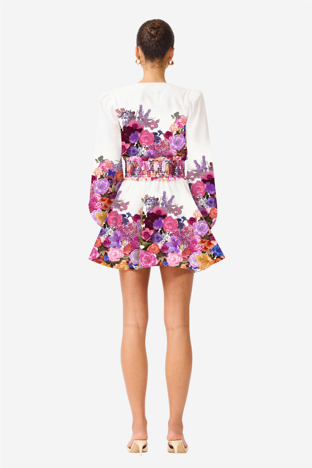 Alice Long Sleeve Mini Dress Ombre Floral