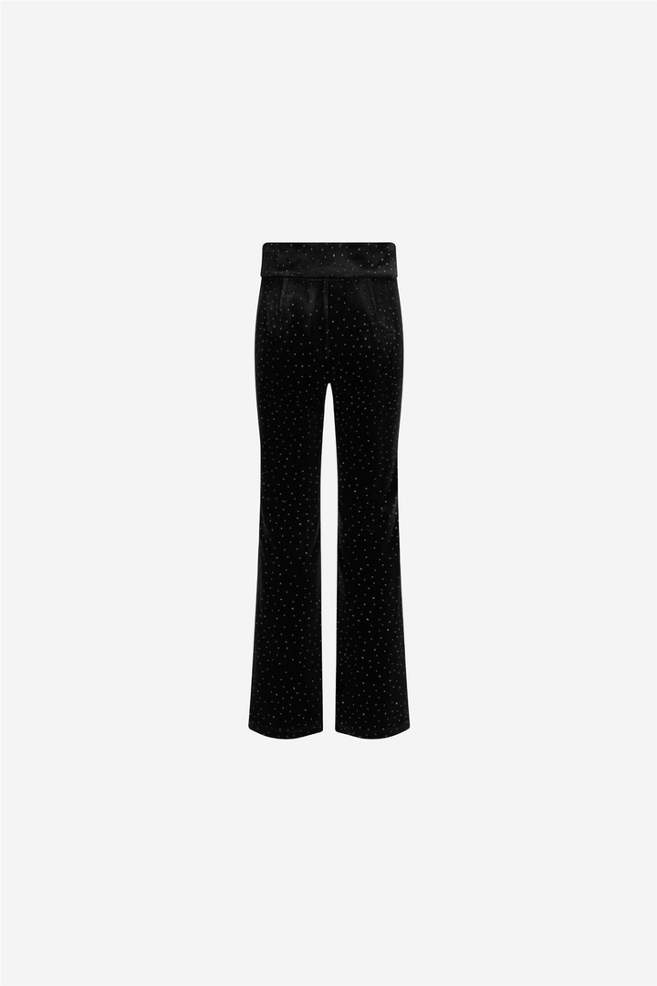 Madeleine Stud Velour Pant Black