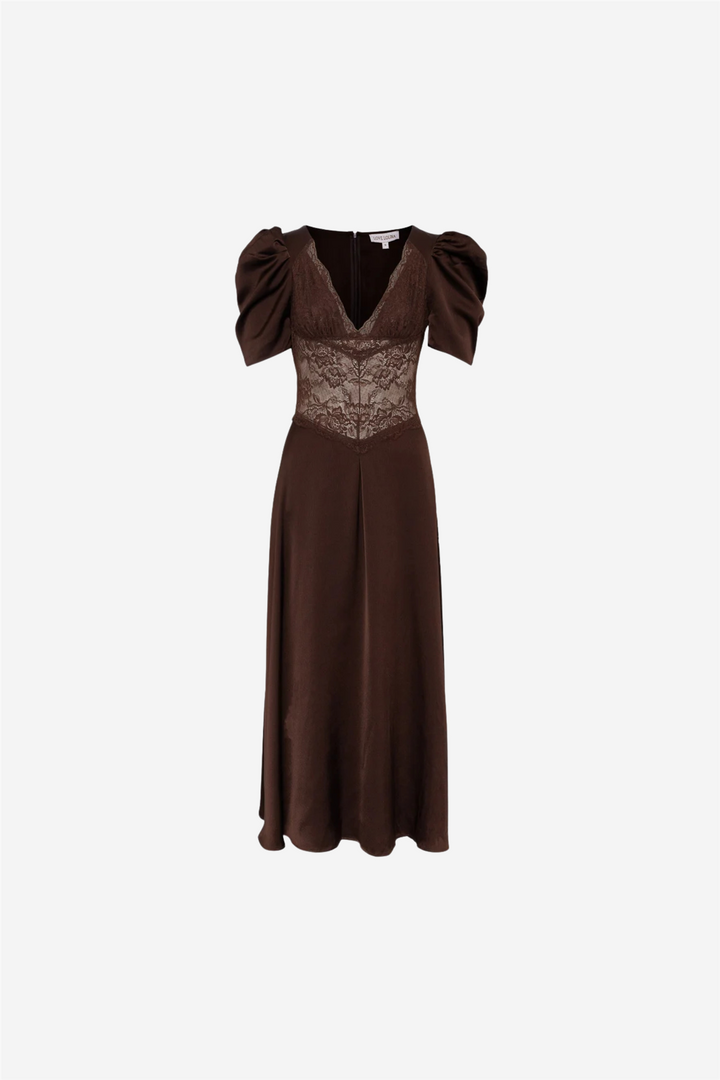 Francis Lace Midi Dress Espresso