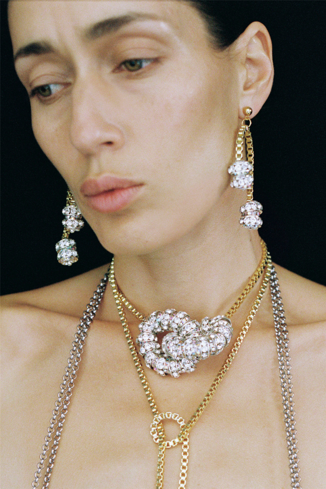 Paris Chained Earrings Gold/Silver