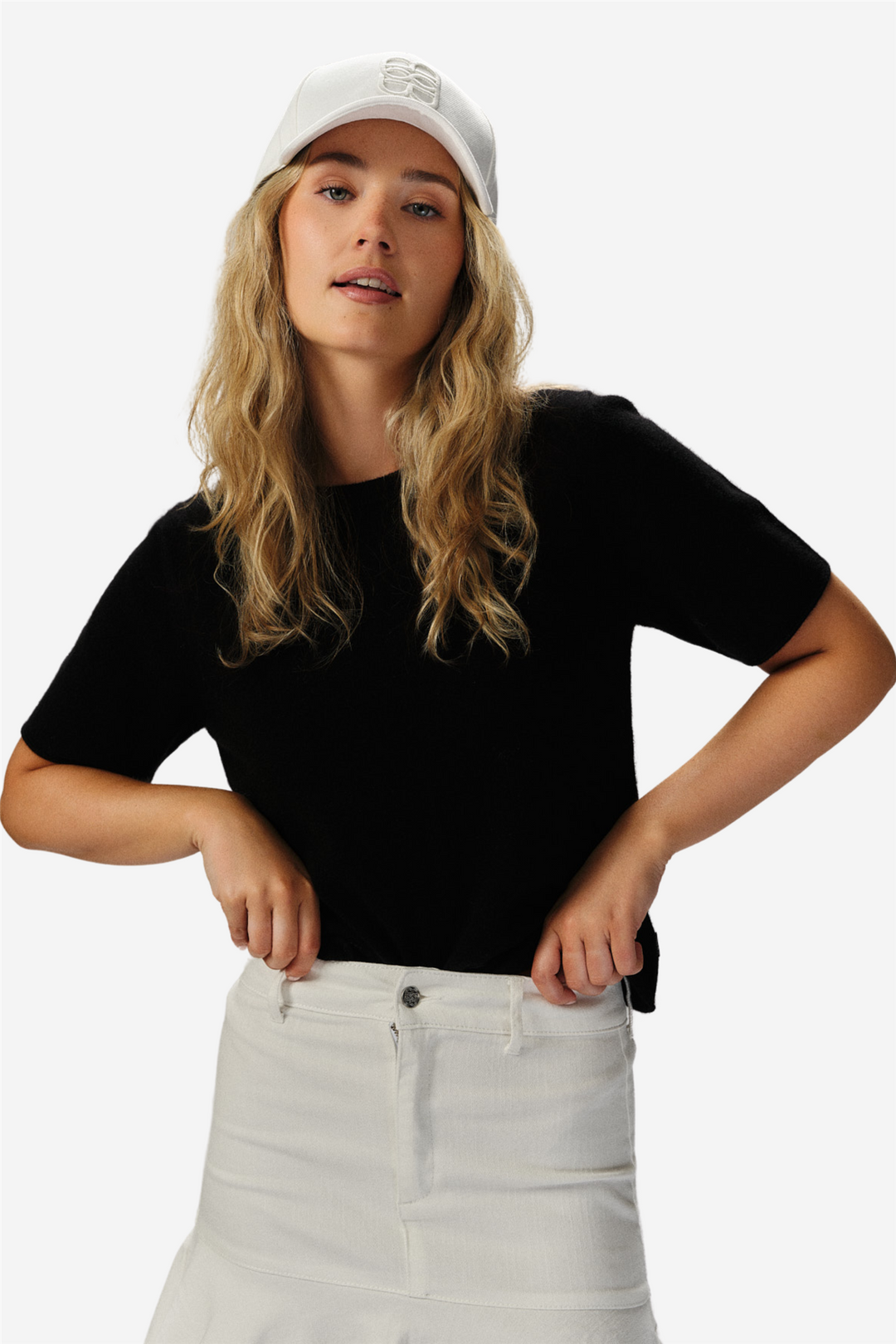 June Denim Cap White