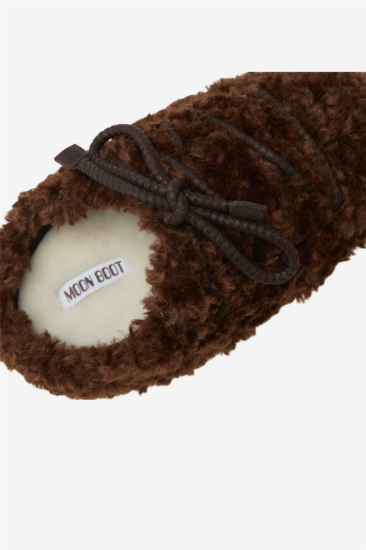 MB Evx Mule Curly Dark Brown