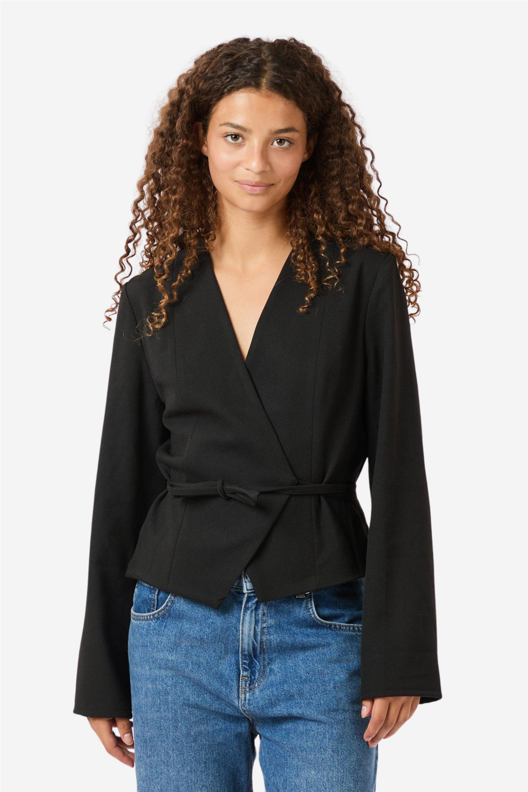 Simmi Wrap Blouse Black