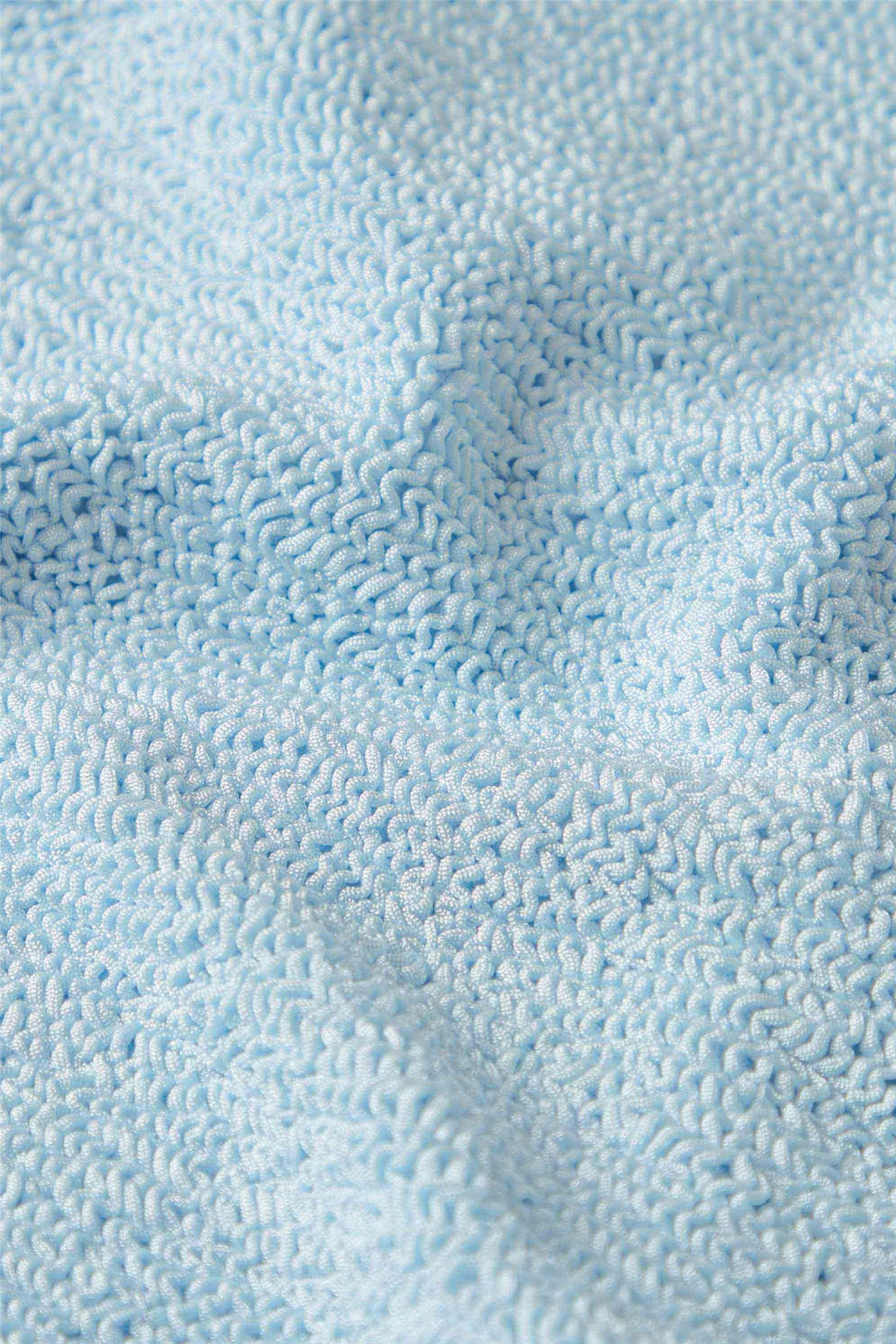 Square Neck Swim Metallic Ice Blue