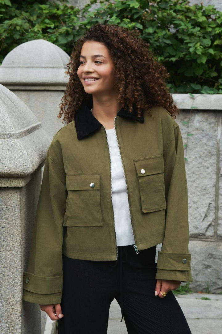 Rivera Canvas Boxy Jacket Army