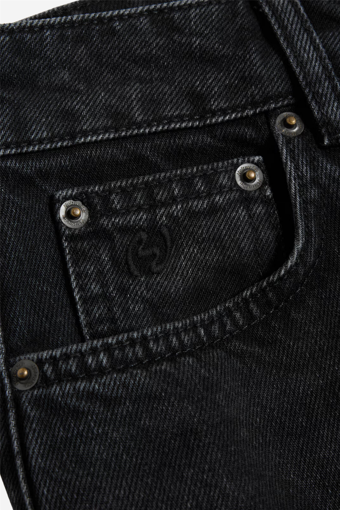 Denim Long Skirt Black