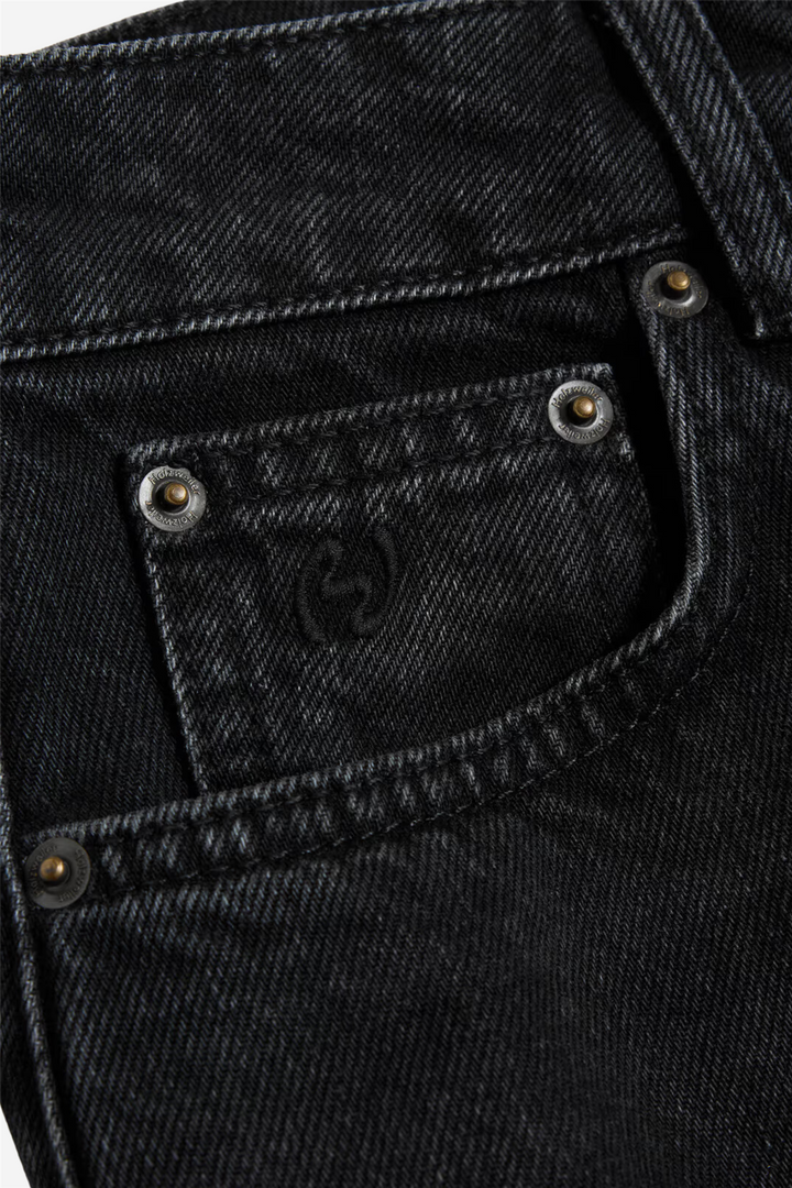 Denim Long Skirt Black