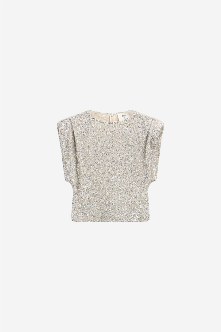 SUNSET SEQUIN TOP SILVER