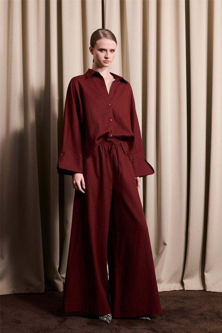 Tide Linen Pants Rust Red